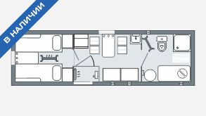 Жилой вагон-дом на 4 человека, повышенной комфортности