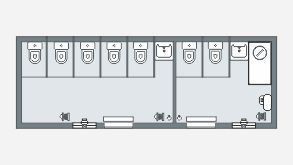 Сантехнический блок-контейнер — санузел на 7 человек