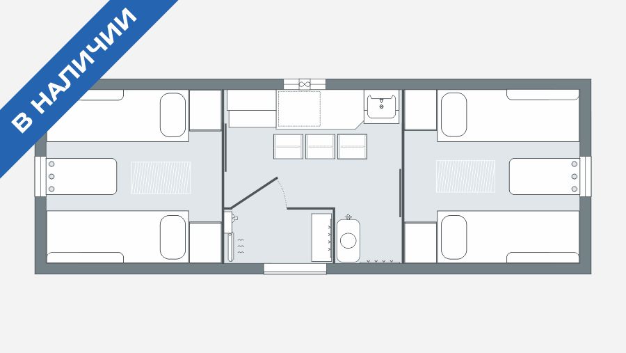 Жилой вагон-дом на 8 человек